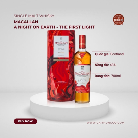 Rượu Whisky Single Malt Scotland Macallan A Night On Earth The First Light 700ml G