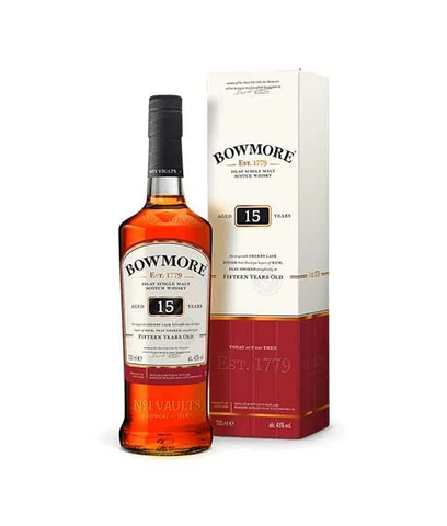 Rượu Whisky Scotland Bowmore 15YO Islay 700ml S