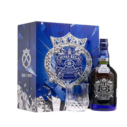 Rượu Whisky Scotland Chivas 18 Blue Signature 700ml HQ F25 G
