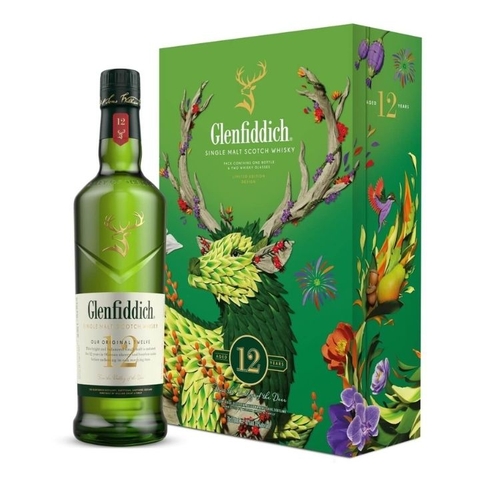 Rượu Whisky Scotland Glenfiddich 12YO HQ Hipflask F24 G