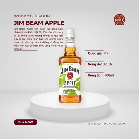 Rượu Whisky Mỹ Jim Beam Apple Bourbon Whiskey 700ml S