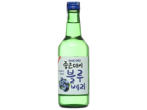 Rượu Soju Hàn Quốc Good Day Blueberry Vị Việt Quất Xanh VN 360ml G