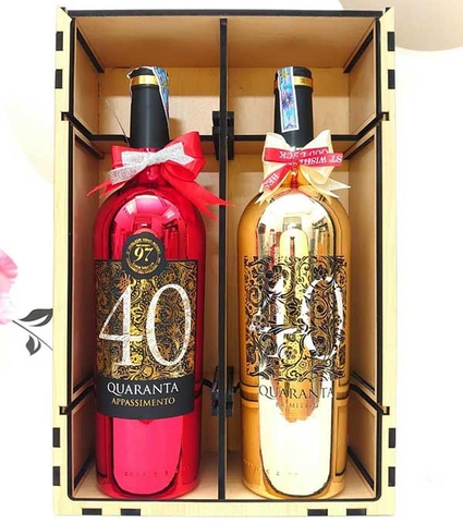 Rượu Vang Đỏ Ý 40 Quaranta Primitivo Vàng,Đỏ G