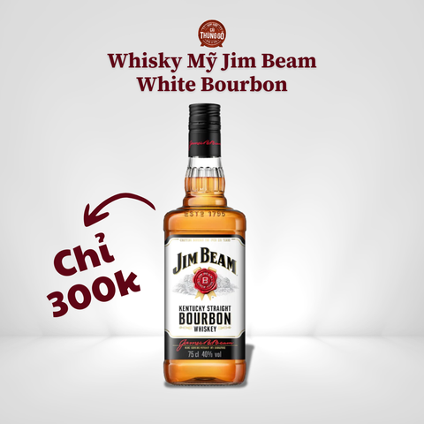 Rượu Whisky Mỹ Jim Beam White Bourbon 750ml S