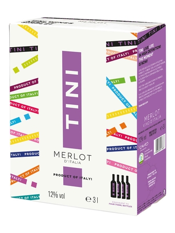Rượu Vang Bịch Đỏ Tini Merlot BIB 3 lít G