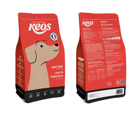 KEOS TAHH cho chó trưởng thành vị bò & rau củ-Bag 20kg (50x400g)