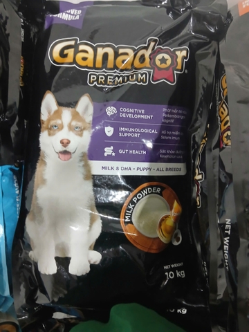 GANADOR PREMIUM DOG PUPPY WITH MILK AND DHA_10KG VN THỨC ĂN CHÓ