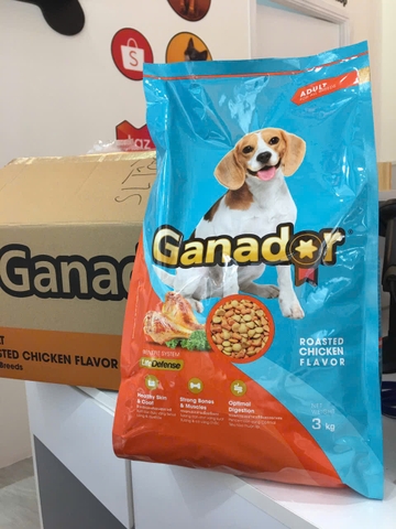 Ganador Adult Roasted Chicken Flavor-Thùng 12kg(4x3kg)-Thức ăn chó
