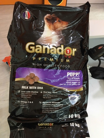 Ganador Puppy Milk with DHA-Bao 10kg-Thức ăn chó