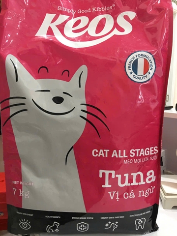 KEOS TAHH cho mèo vị cá ngừ dành cho mọi lứa tuổi- Bag 7kg