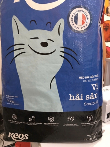 KEOS TAHH cho mèo vị hải sản dành cho mọi lứa tuổi-Bag 7kg (20x350g)