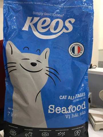 KEOS TAHH cho mèo vị hải sản dành cho mọi lứa tuổi-Bag 7 kg