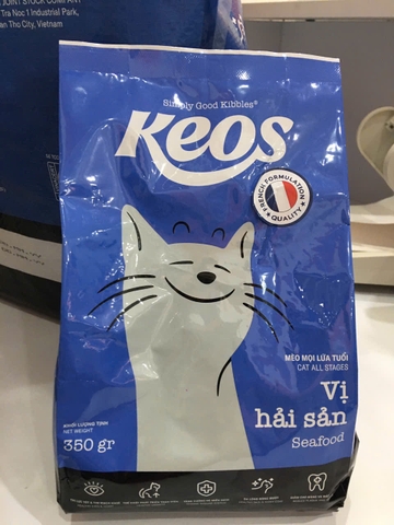 KEOS TAHH cho mèo vị hải sản dành cho mọi lứa tuổi-Bag 7kg (20x350g)