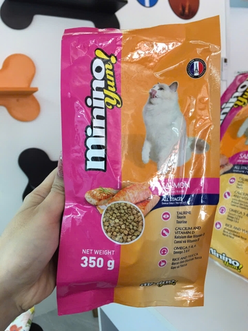 Minino Yum Salmon Flavor-Bao 7kg(20x350g)-Thức ăn mèo