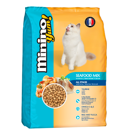 Minino Yum Seafood Mix Flavor-Bao 7kg(20x350g)-Thức ăn mèo