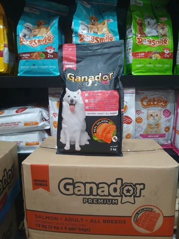 GANADOR PREMIUM DOG ADULT WITH SALMON_12KG (4X3KG) VN THỨC ĂN CHÓ
