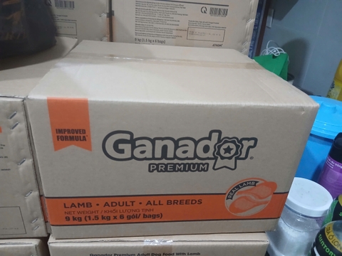 GANADOR PREMIUM DOG ADULT WITH LAMB_9KG (6X1.5KG) VN THỨC ĂN CHÓ