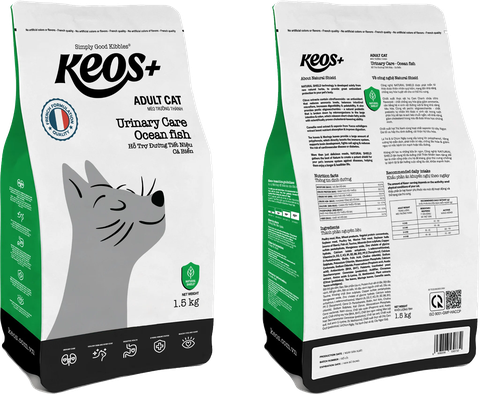 KEOS+ TAHH cho mèo trưởng thành với công thức hỗ trợ tiết niệu-Bag 7 kg (20x350g)