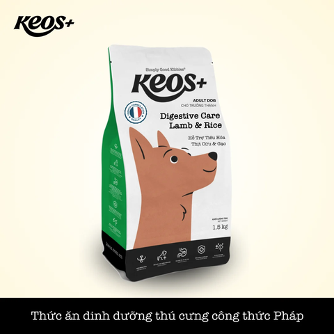 KEOS+ TAHH cho chó trưởng thành với công thức hỗ trợ tiêu hóa-Bag 20 kg(50x400g)