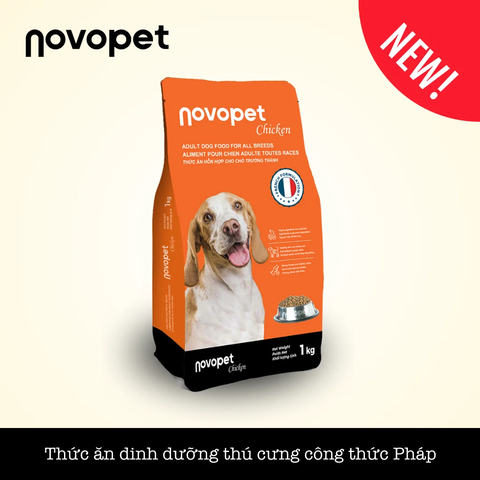 Novopet TAHH cho chó trưởng thành vị gà - Bag 20 kg (20x1kg)