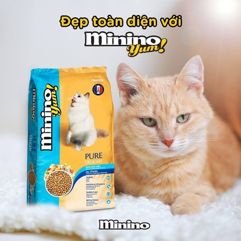 Minino Yum Seafood Mix Flavor-Thùng 9kg(6x1.5kg)-Thức ăn mèo