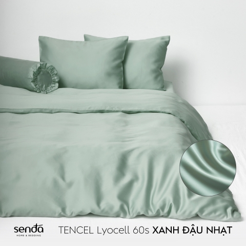 Bộ 5 món chăn ga gối Lụa Tencel trơn màu 4