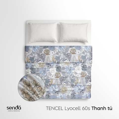 Vỏ chăn mỏng Lụa Tencel 60S họa tiết - Thanh tú