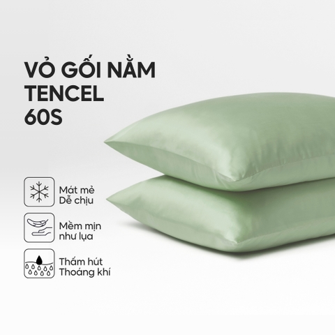 Vỏ gối nằm Lụa Tencel trơn màu
