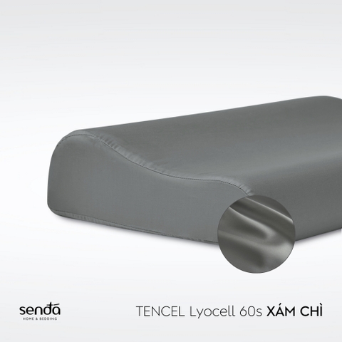 Vỏ gối cao su non - memory foam Lụa Tencel trơn màu 5