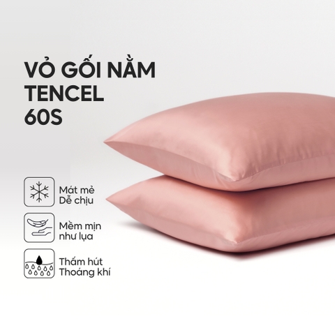 Vỏ gối nằm Lụa Tencel trơn màu