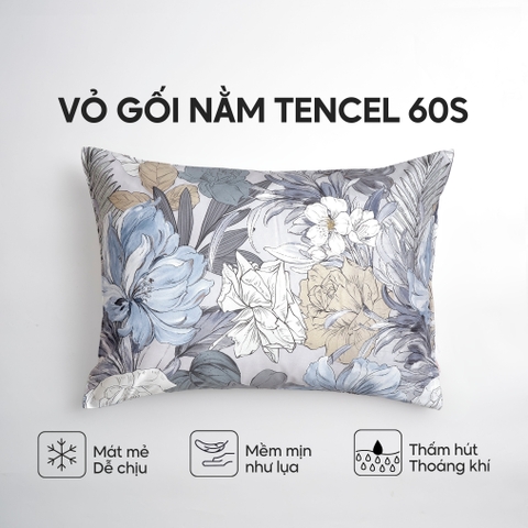 Vỏ gối nằm Lụa Tencel 60S họa tiết - Thanh tú