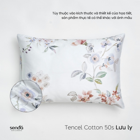 Vỏ gối nằm Tencel Cotton họa tiết - Lưu ly