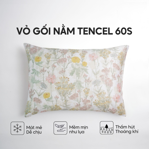 Vỏ gối nằm Lụa Tencel 60S họa tiết - Daisy