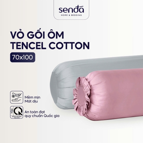 Vỏ gối ôm Tencel Cotton trơn màu