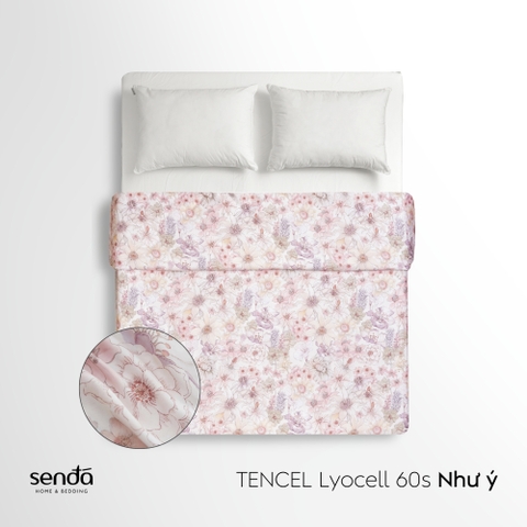 Vỏ chăn mỏng Lụa Tencel 60S họa tiết - Như ý