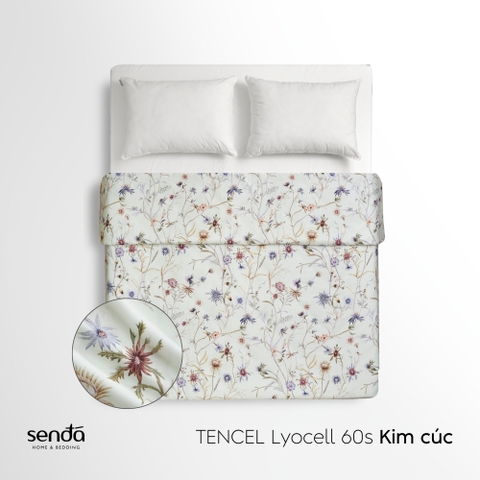 Vỏ chăn mỏng Lụa Tencel 60S họa tiết - Kim cúc