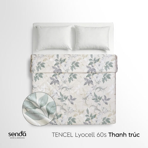 Vỏ chăn mỏng Lụa Tencel 60S họa tiết - Thanh trúc