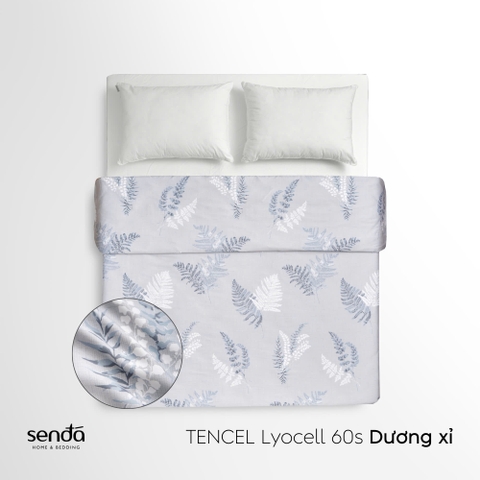 Vỏ chăn mỏng Lụa Tencel 60S họa tiết - Dương xỉ
