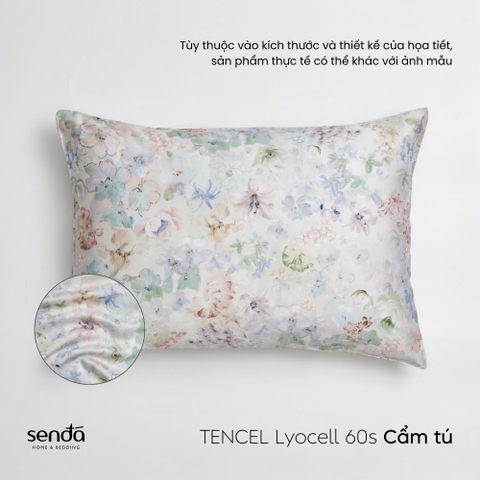 Vỏ gối nằm Lụa Tencel 60S họa tiết - Cẩm tú