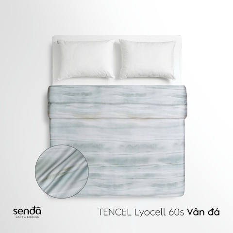Vỏ chăn mỏng Lụa Tencel 60S họa tiết - Vân đá
