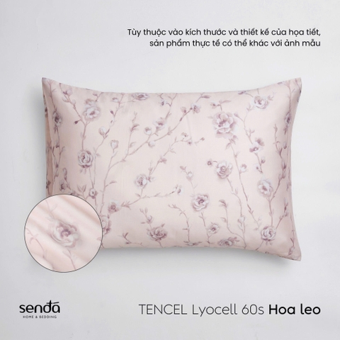Vỏ gối nằm Lụa Tencel 60S họa tiết - Hoa leo