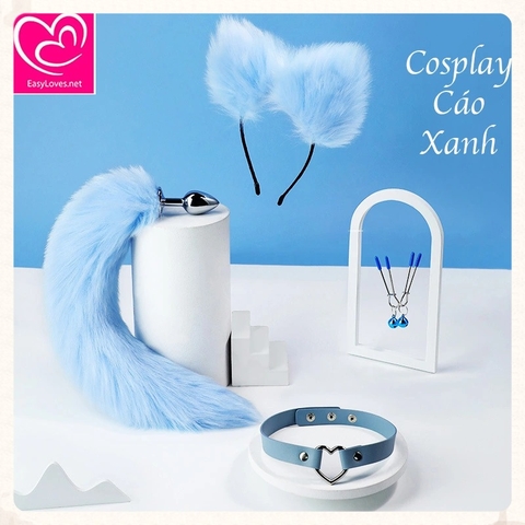[Mã 105] Bộ Cosplay cáo xanh 4 món siêu xinh