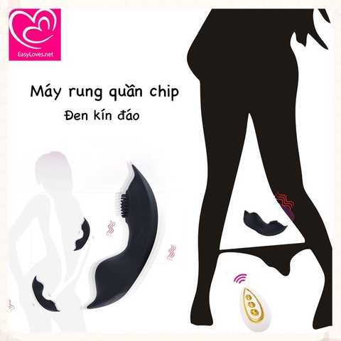 [Mã 16]Máy rung quần chip màu đen kín đáo | sạc tích điện