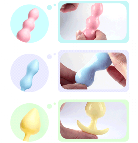 [Mã 54] Set 3 chiếc Butt plug silicone kích thích lỗ nhị