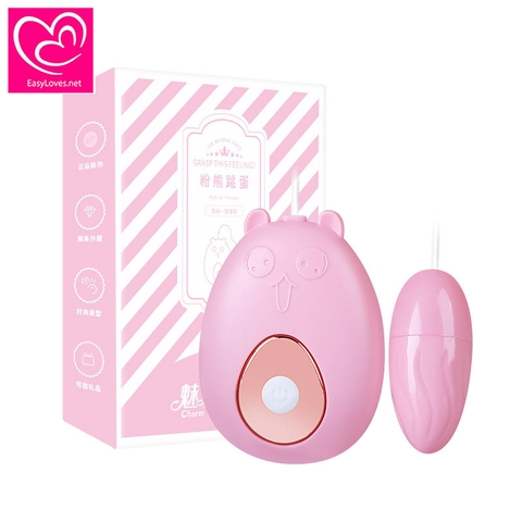 [Mã 85]Trứng rung 1 đầu hình gấu dễ thương| Pin ngoài 3A