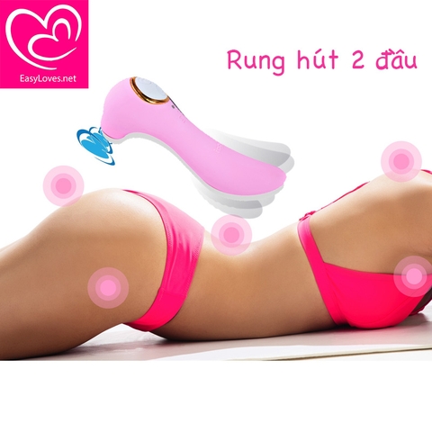 [Mã 18] Máy rung hút mút 2 đầu riêng biệt | Sạc tích điện