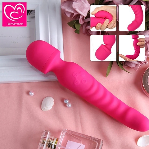 [Mã 27] Chày rung + dương vật giả rung 2 đầu riêng biệt | Sạc tích điện