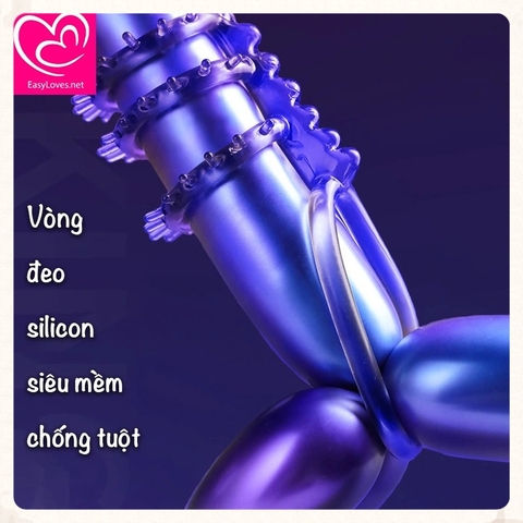 [Mã 65] Vòng silicone gai siêu mềm chống tuột