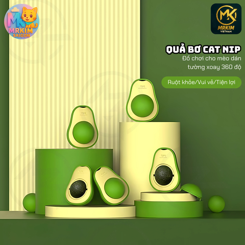 Cỏ Mèo Gắn Tường, Quả Mật, Viên Catnip Gắn Tường, Cỏ Bạc Hà Cho Mèo - Dạng Viên Tròn Xoay 360 Độ
