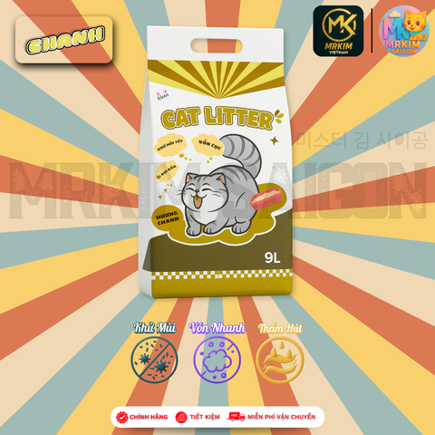 Cát Vệ Sinh Kleen 4kg Cát Mèo Vệ Sinh Khử Mùi Diệt Khuẩn MrKim SaiGon